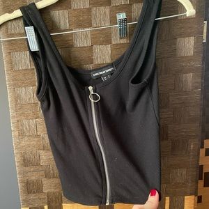 Zip up crop top